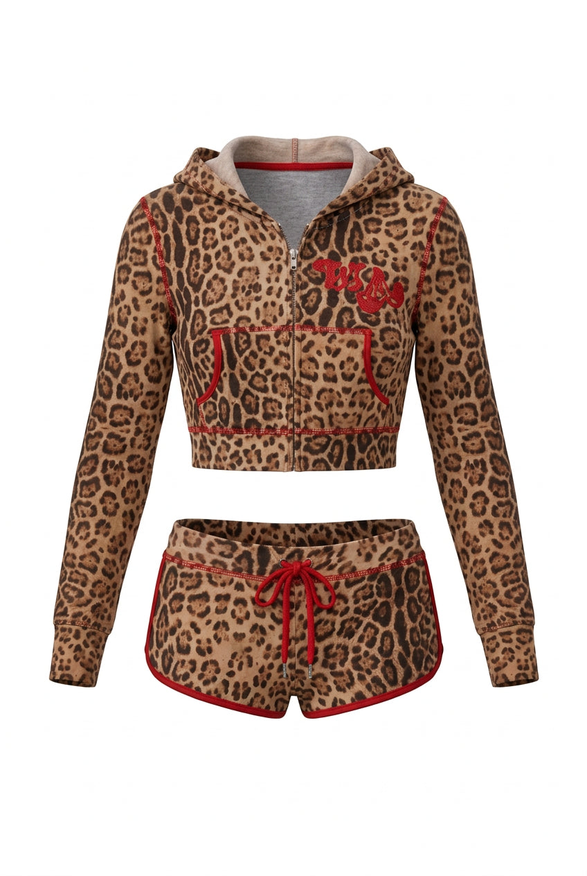 1x Zip-Up Crop Hoodie + 1x Drawstring Shorts