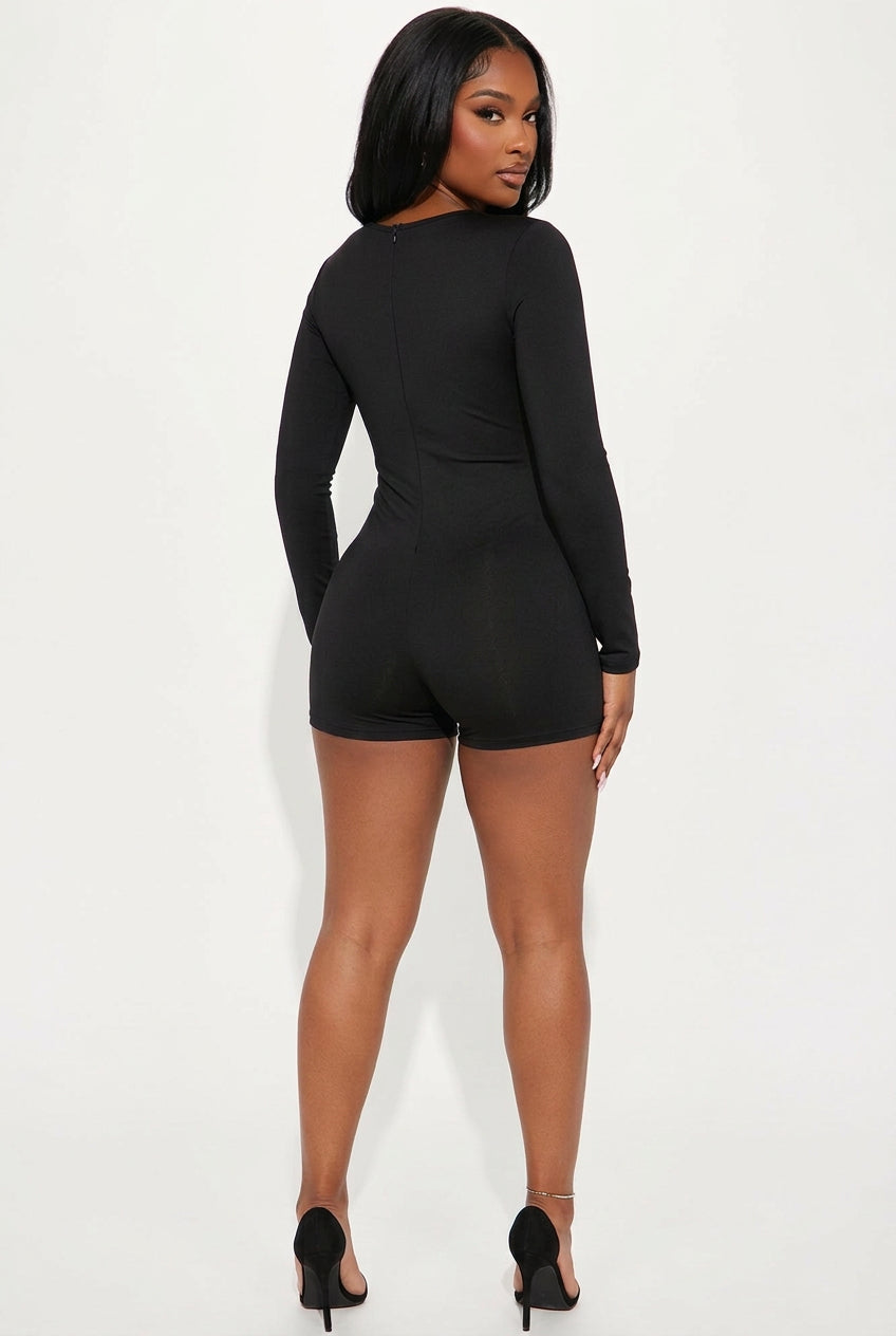 Black Y2K Tiger Graphic Bodycon Long Sleeve Jumpsuit